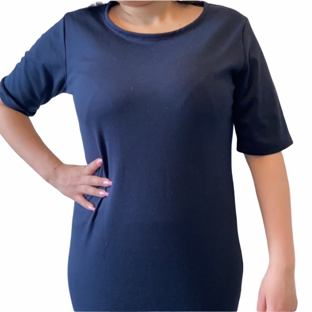 Dark blue knee high dress